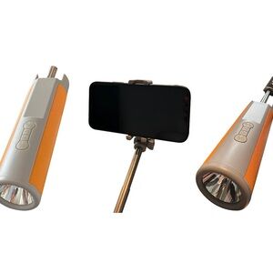 iJOY Ilumin Bluetooth Speaker Selfie Stick Flashlight and Power Bank 4 in 1